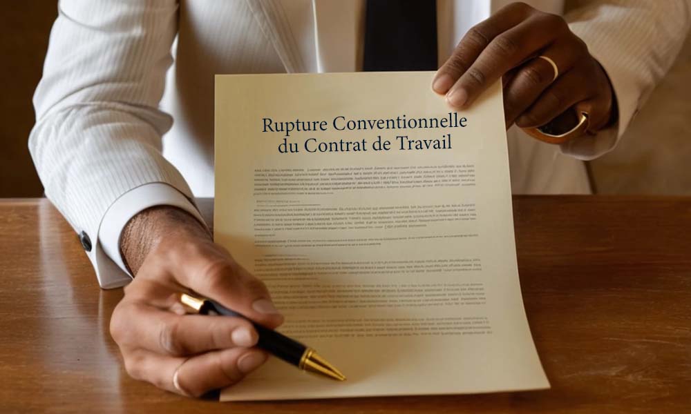 L'employeur propose à la signature le document finalisant la rupture conventionnelle du contrat de travail.